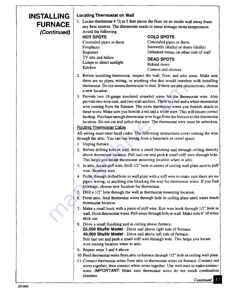 Williams 2503532 Owner'S Operation And Installation Manual Download Page 11