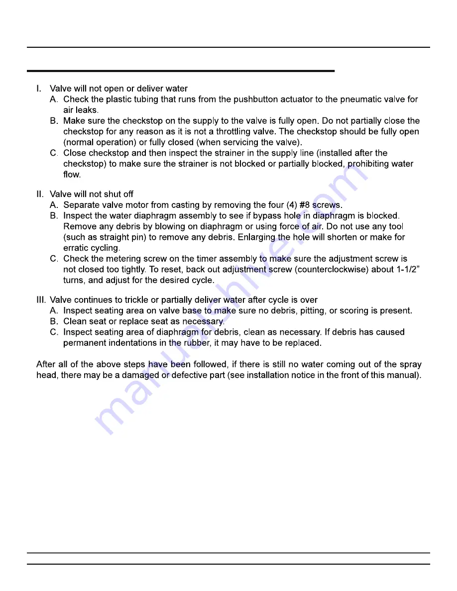 Willoughby Industries WWF-3603 Series Installation & Operation Manual Download Page 22