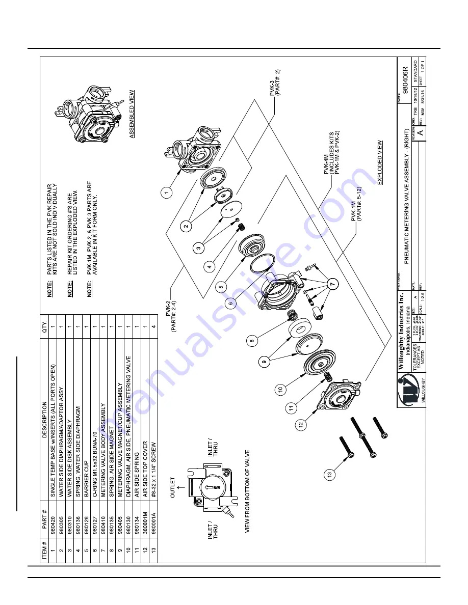 Willoughby Industries WWF-3603 Series Installation & Operation Manual Download Page 27