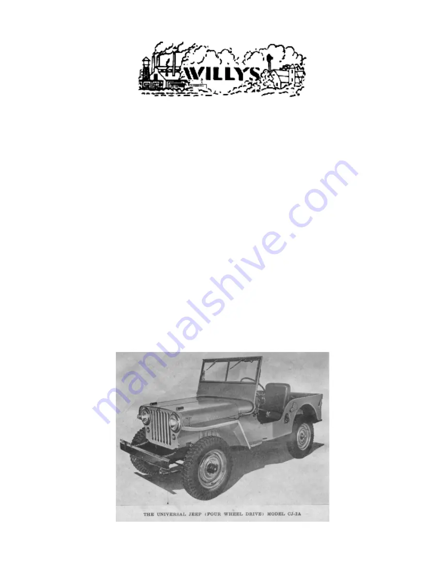 Willys CJ-2A Operation And Care Manual Download Page 1