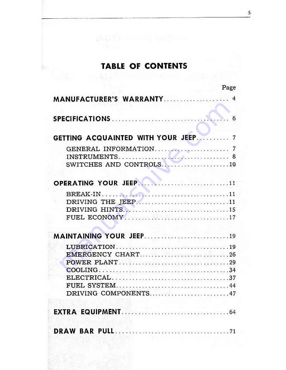 Willys CJ-3B Скачать руководство пользователя страница 6