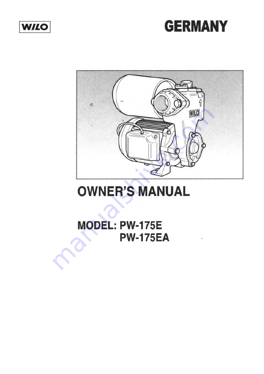 Wilo PW-175E Скачать руководство пользователя страница 1