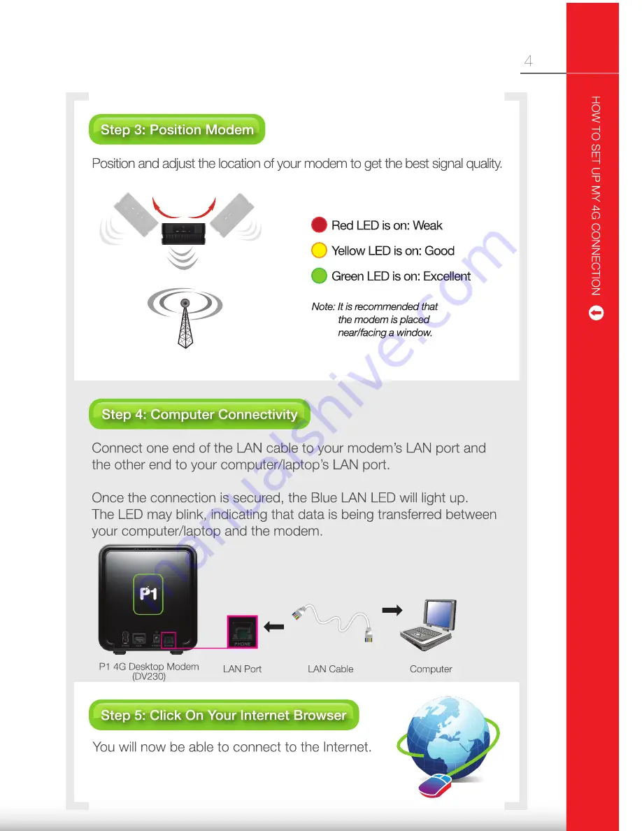 WiMAX P1 4G DV230 Quick Installation Manual Download Page 5