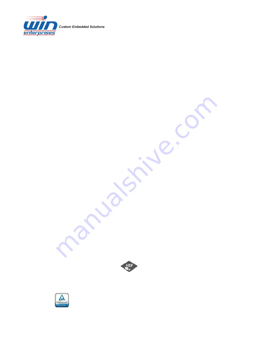 WIN Enterprises MB-73440 User Manual Download Page 4