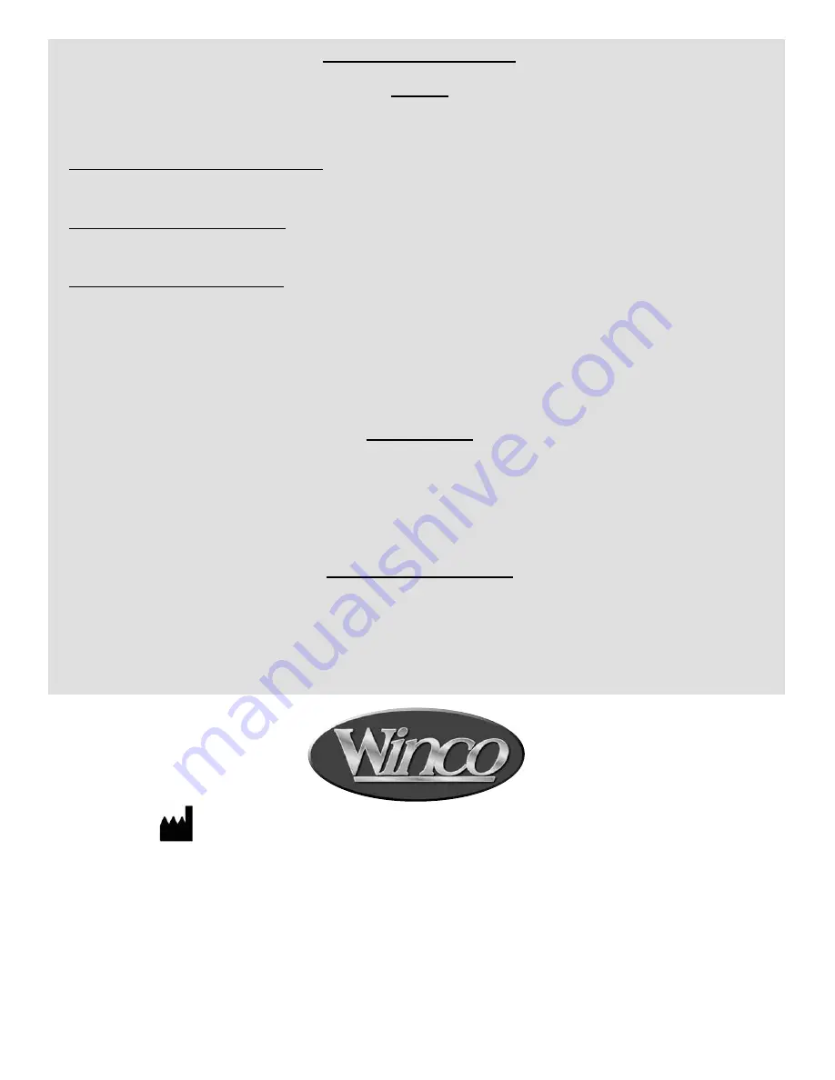 Winco 653 Owners Operating & Maintenance Manual Download Page 16