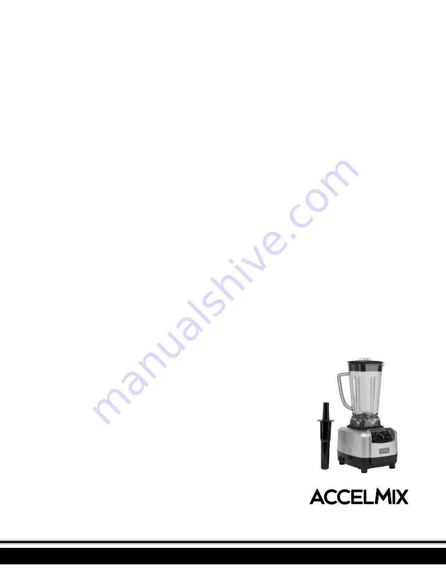 Winco Accelmix XLB-1000 Operating Instructions Manual Download Page 12