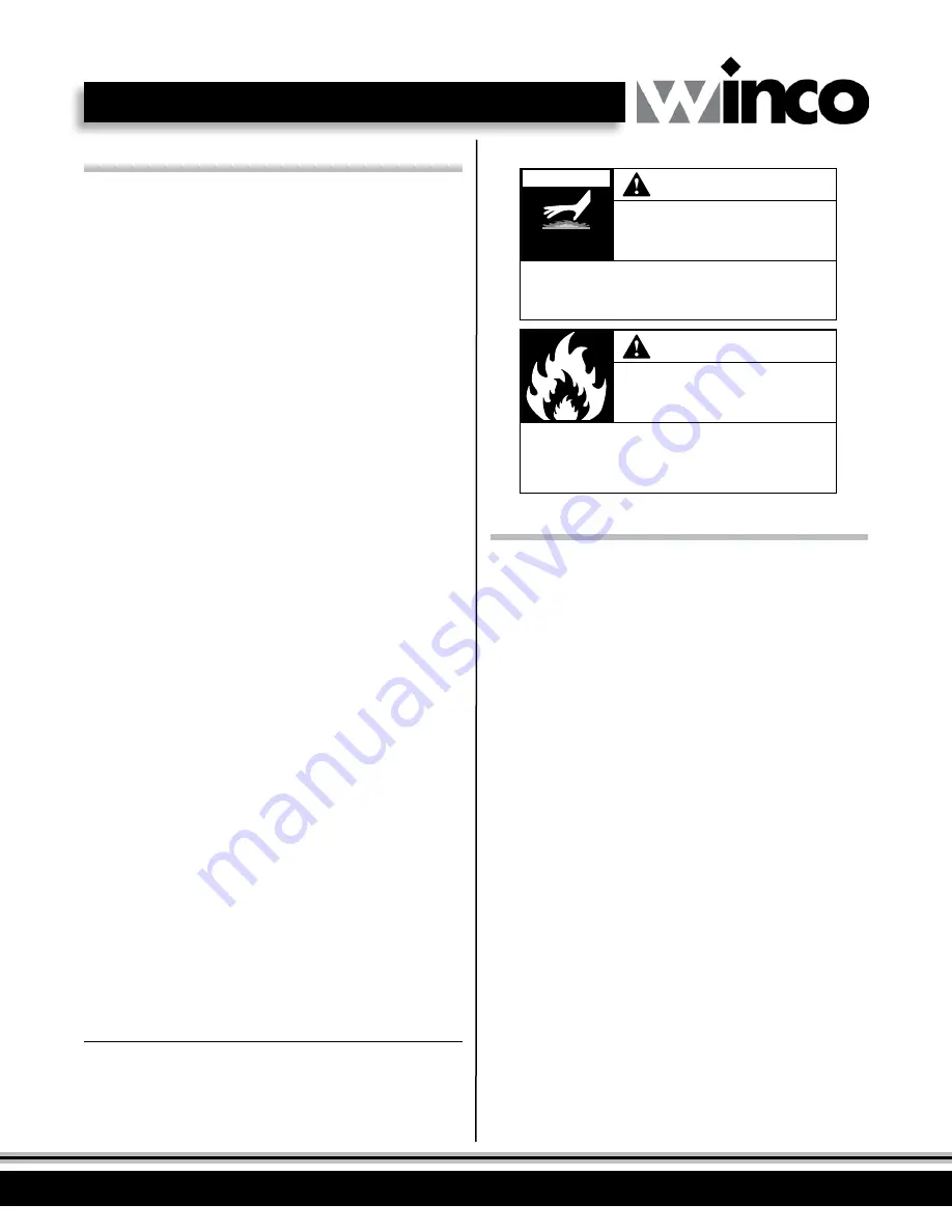 Winco EFS-16 Use & Care Manual Download Page 16