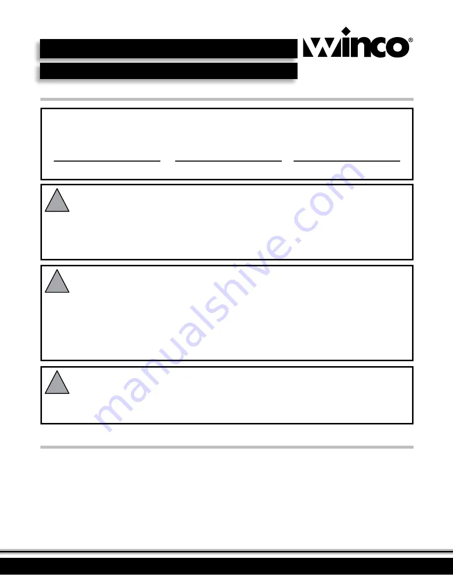 Winco EPG-1C Operating Instructions Manual Download Page 2