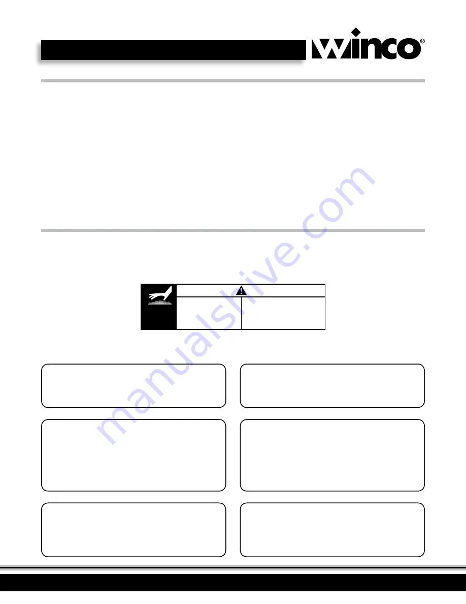 Winco ESH Series Operating Instructions Manual Download Page 4