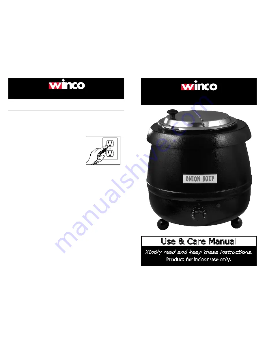 Winco ESW-66 Use & Care Manual Download Page 1