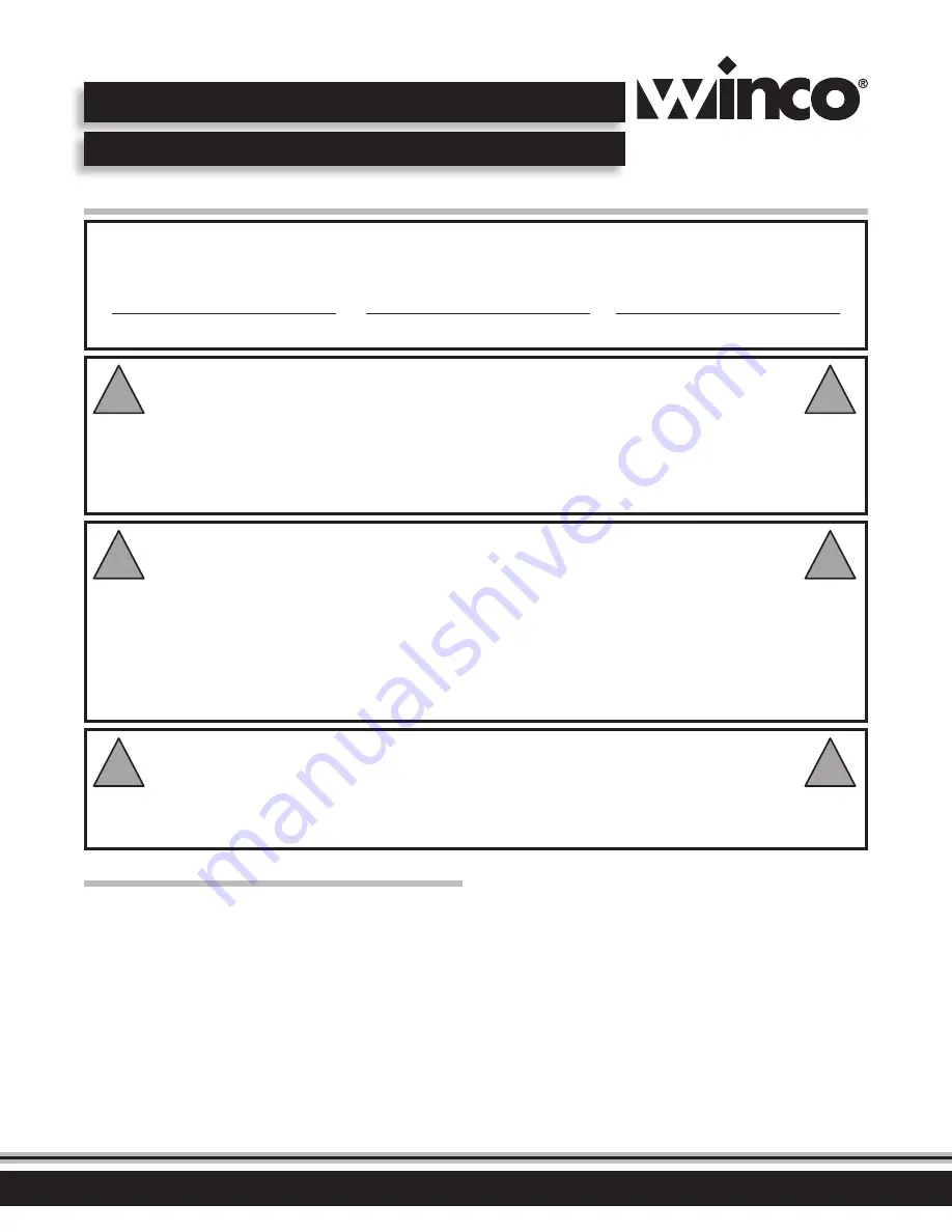 Winco RC-S301 Operating Instructions Manual Download Page 2