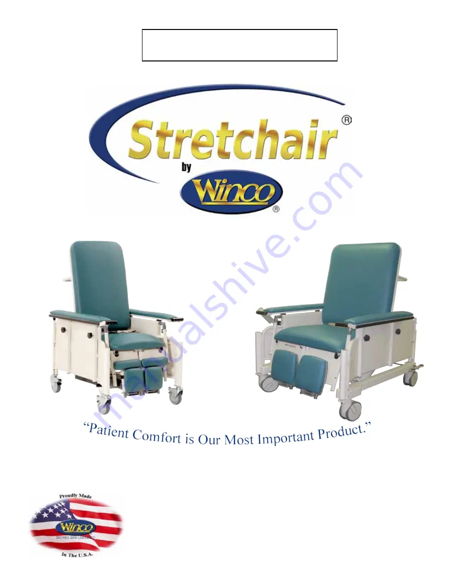 Winco S300 Stretchair Owners Operating & Maintenance Manual Download Page 1