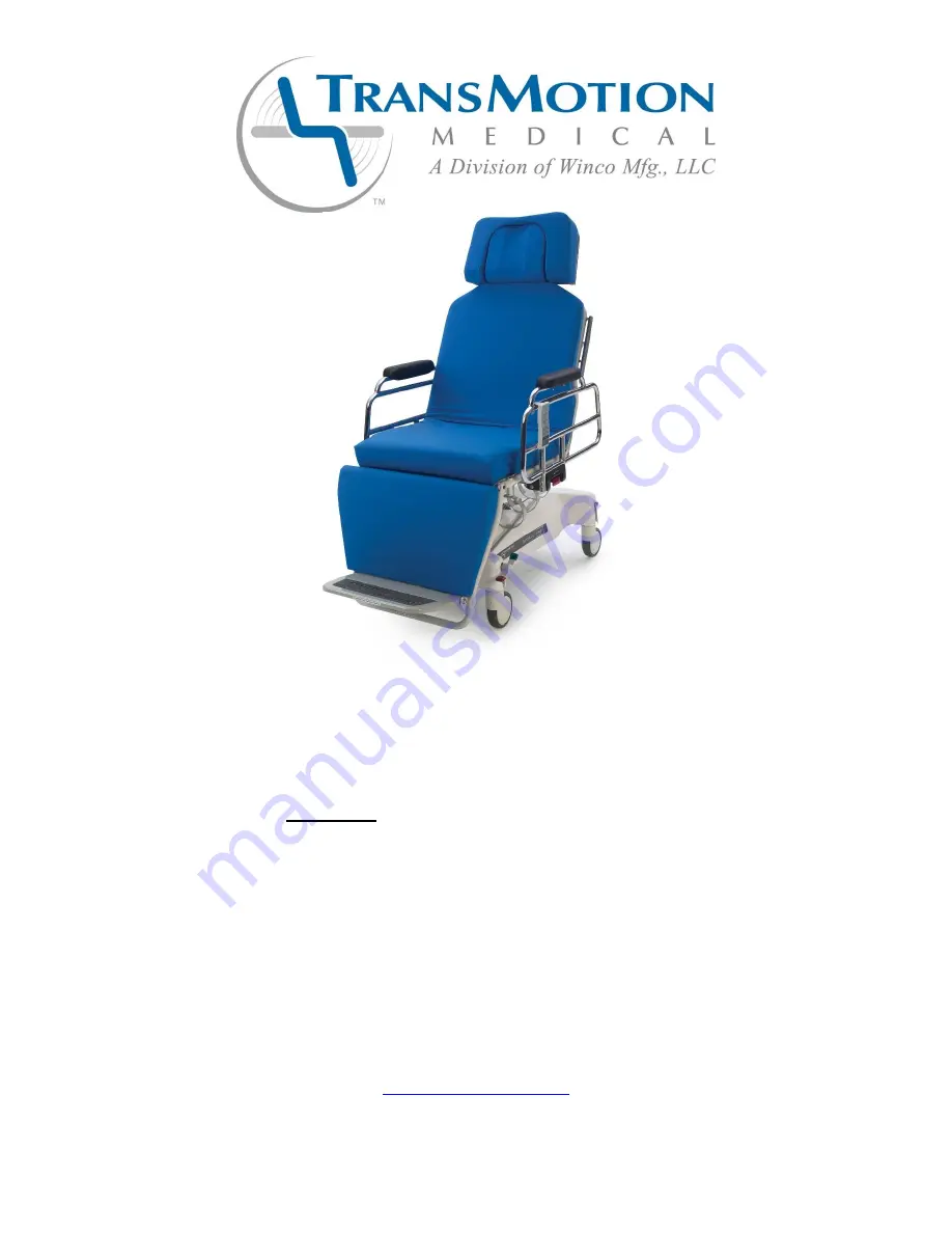 Winco TransMotion Medical TMM5 Series Operation Manual Download Page 1