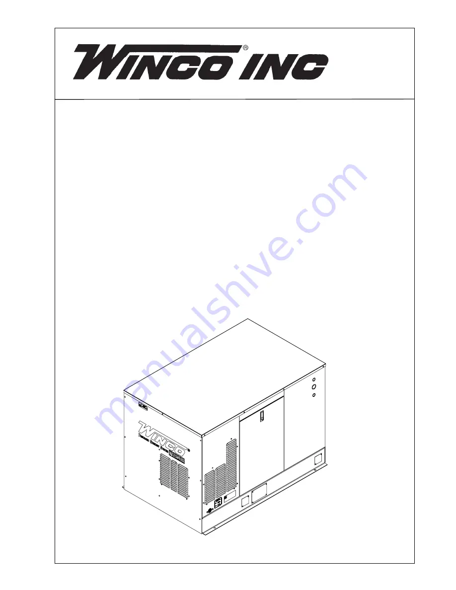 Winco ULPSS20B2W/A Installation And Operator'S Manual Download Page 1