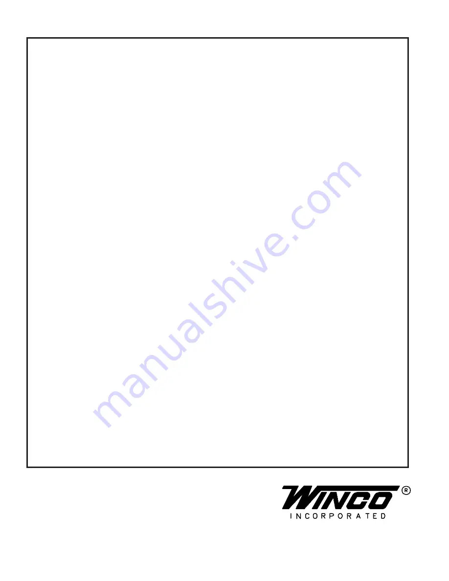 Winco W9500HE Operator'S Manual Download Page 12