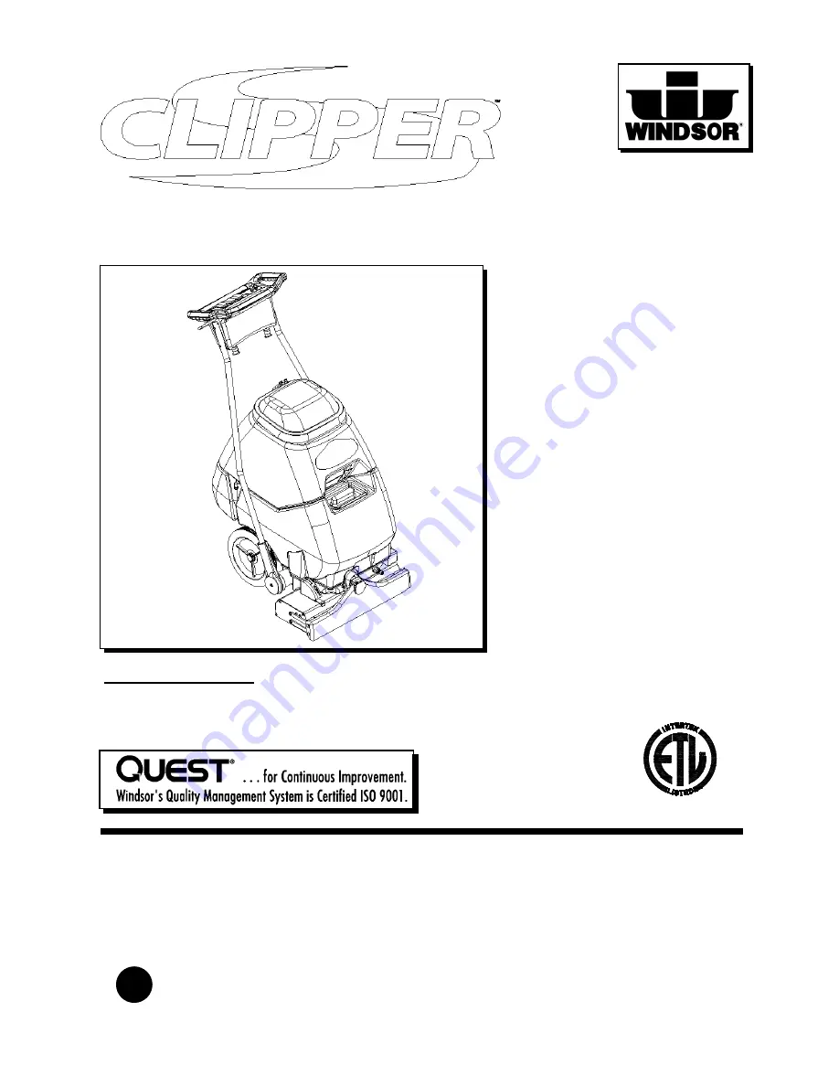 Windsor 10080250 Operator Instructions Manual Download Page 1