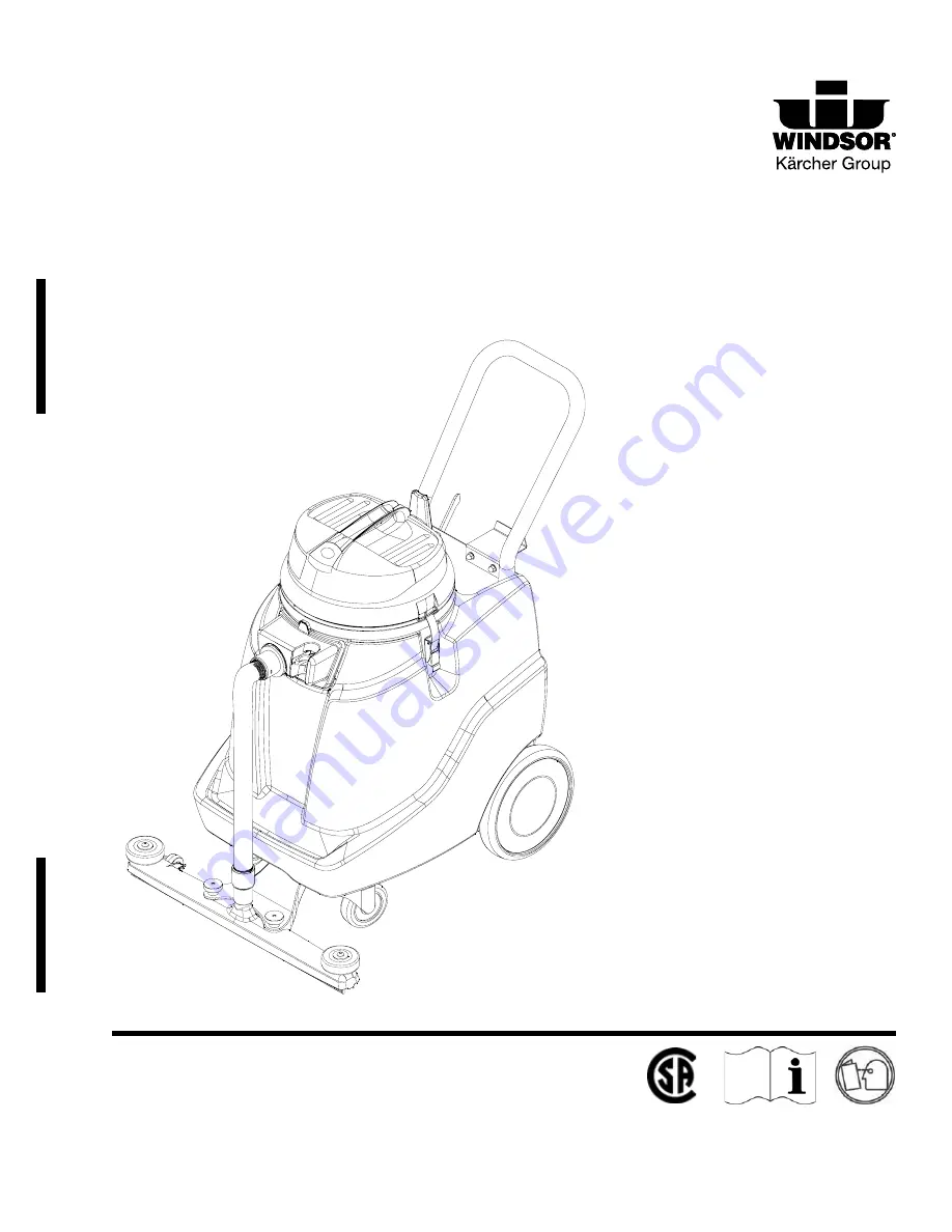 Windsor RECOVER 18 Operating Instructions Manual Download Page 1