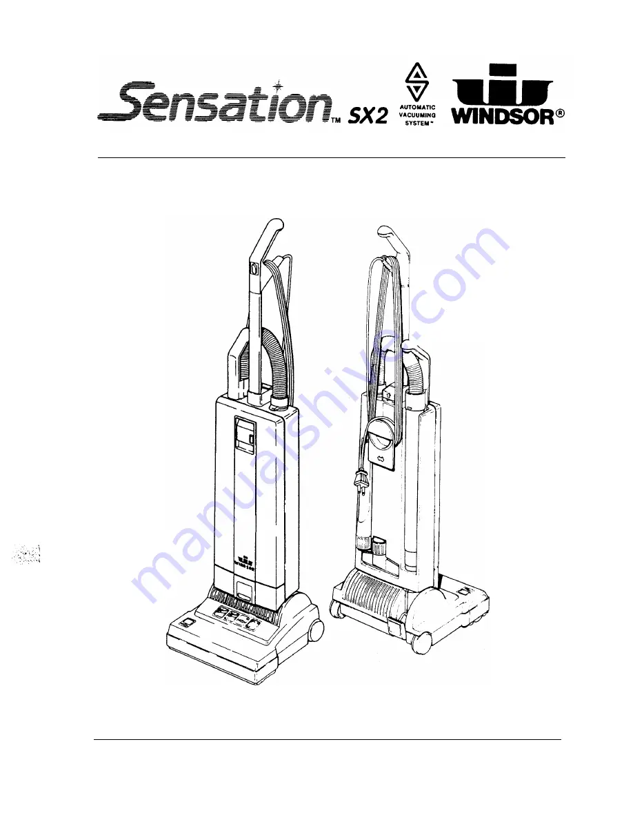 Windsor Sensation SX2 Manual Download Page 1