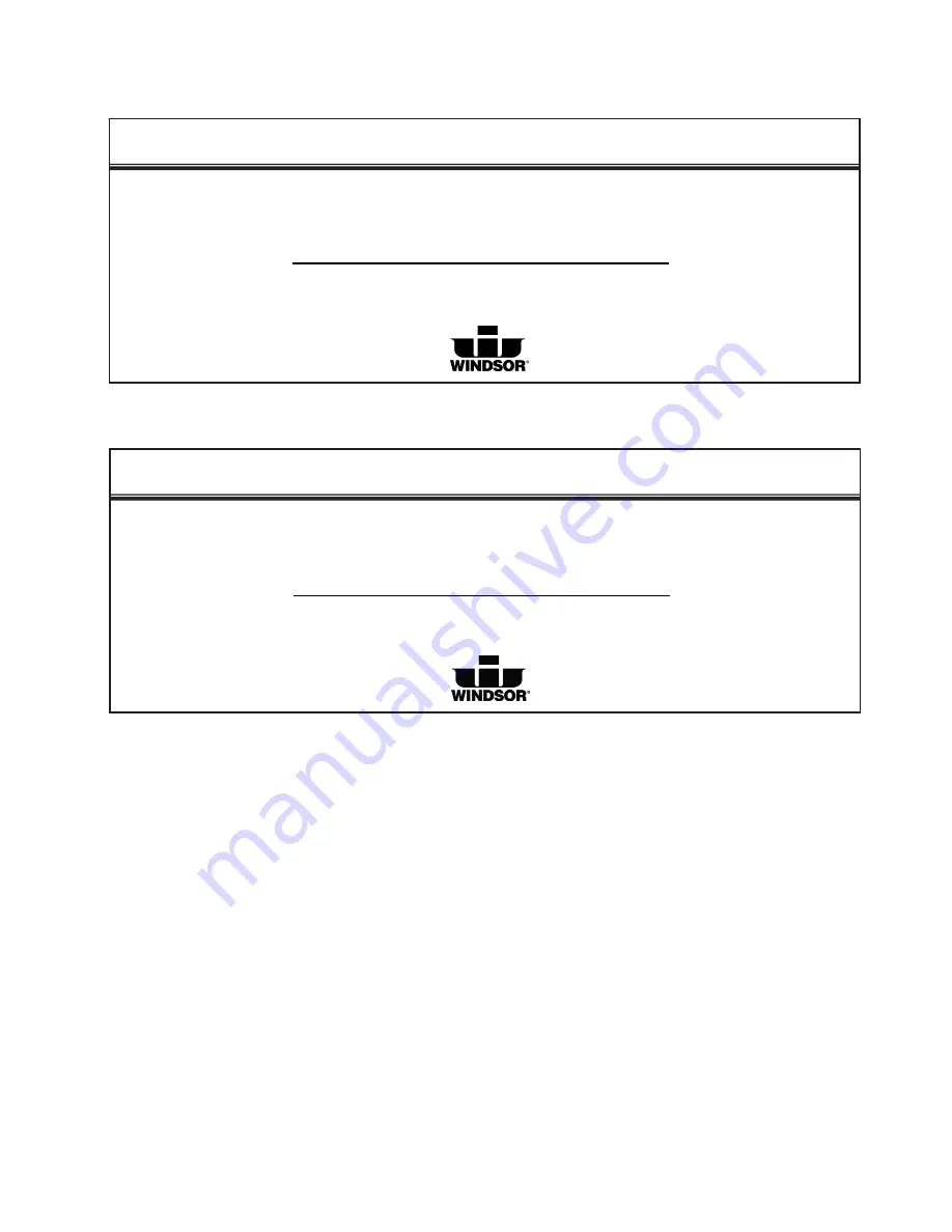 Windsor VERSAMATIC 10120340 Instructions Manual Download Page 21