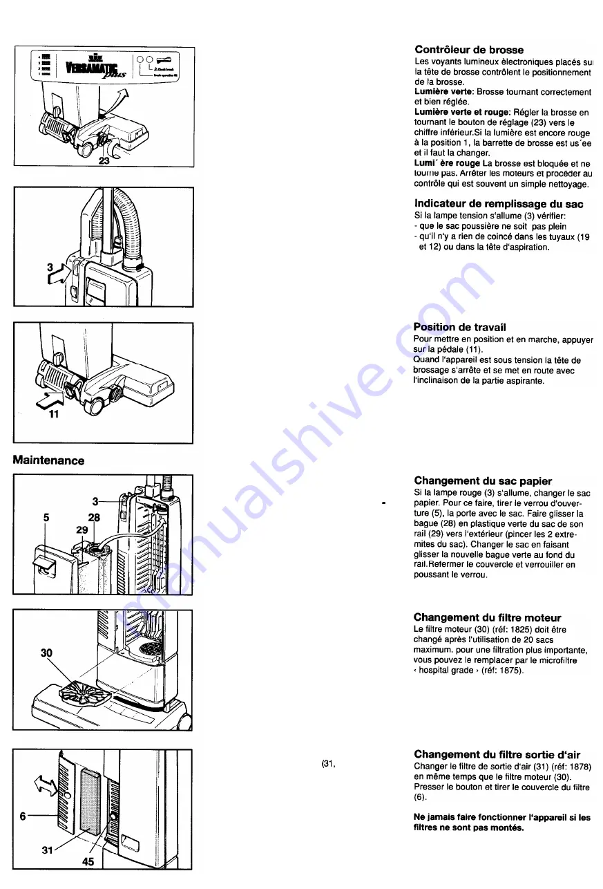 Windsor Versamatic Plus VSP14 Manual Download Page 9