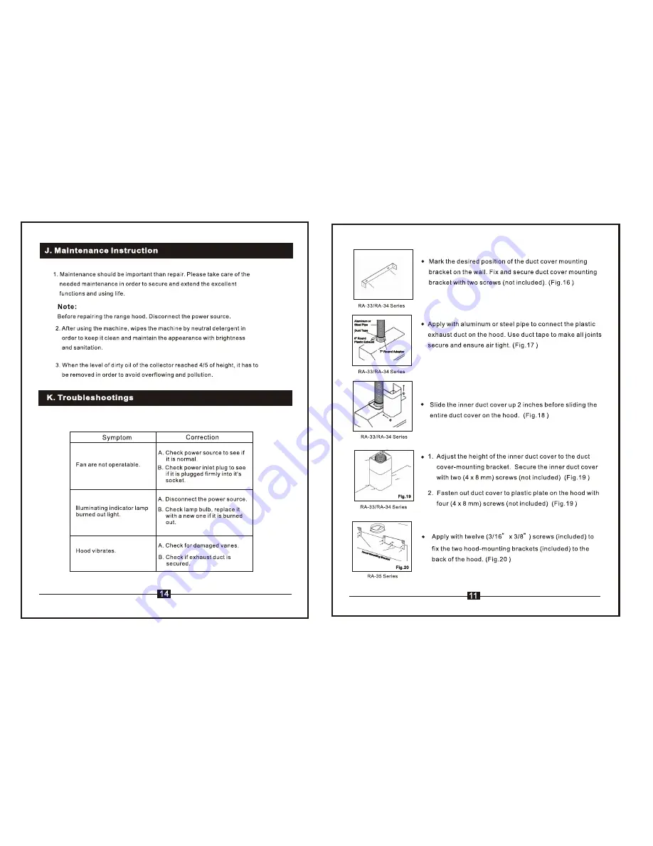 Windster RA-34 Series Operation Manual Download Page 13