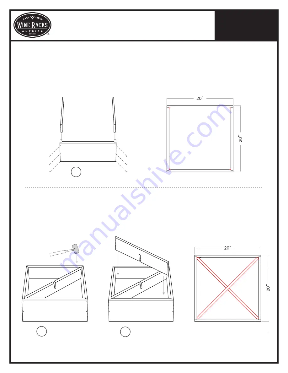 Wine racks America Wine Storage Cube Assembly Manual Download Page 2