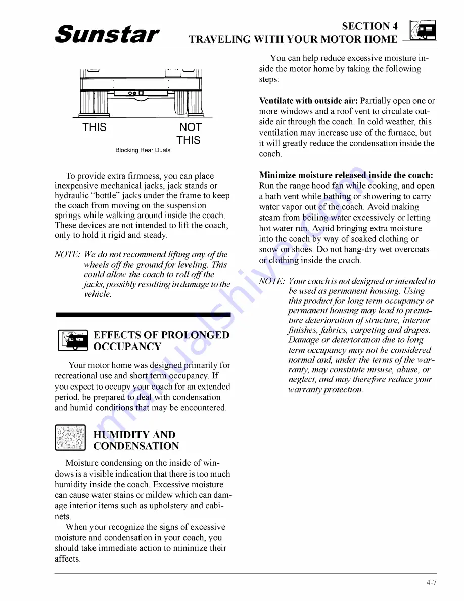 Winnebago Sunstar 2002 Operator'S Manual Download Page 41