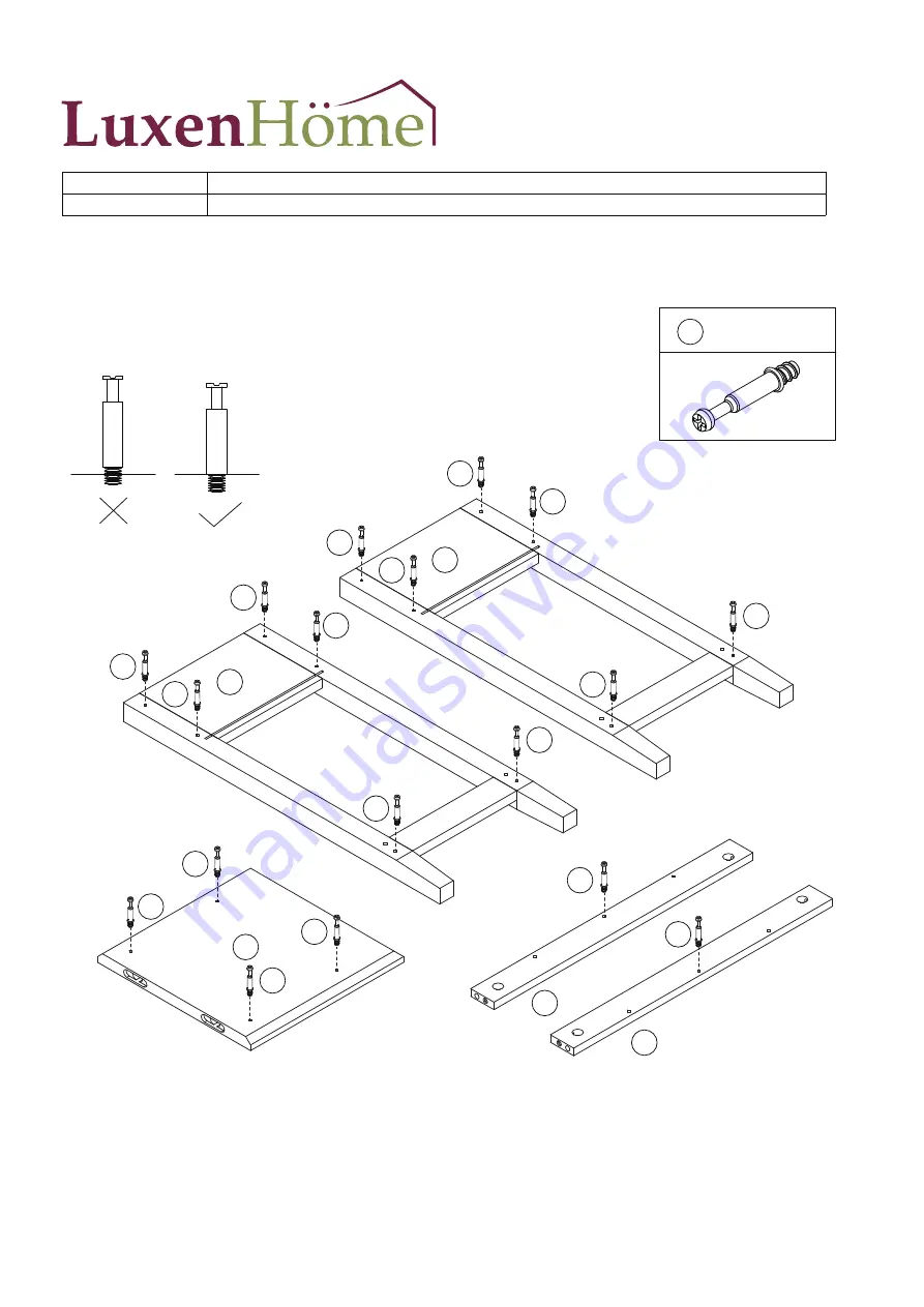 Winsome house Luxen Home WHIF1001 Instruction Manual Download Page 3