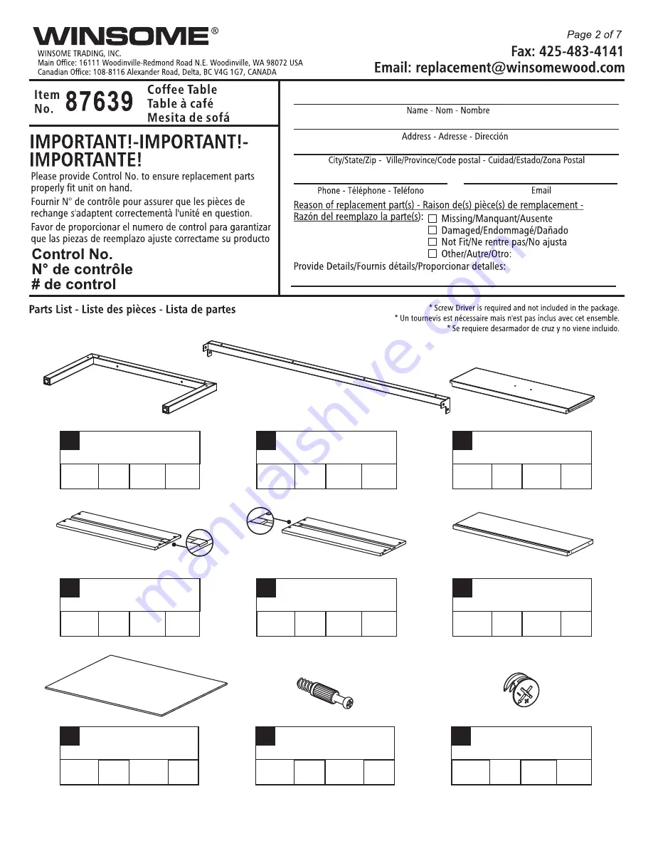 Winsome 87639 Quick Start Manual Download Page 2