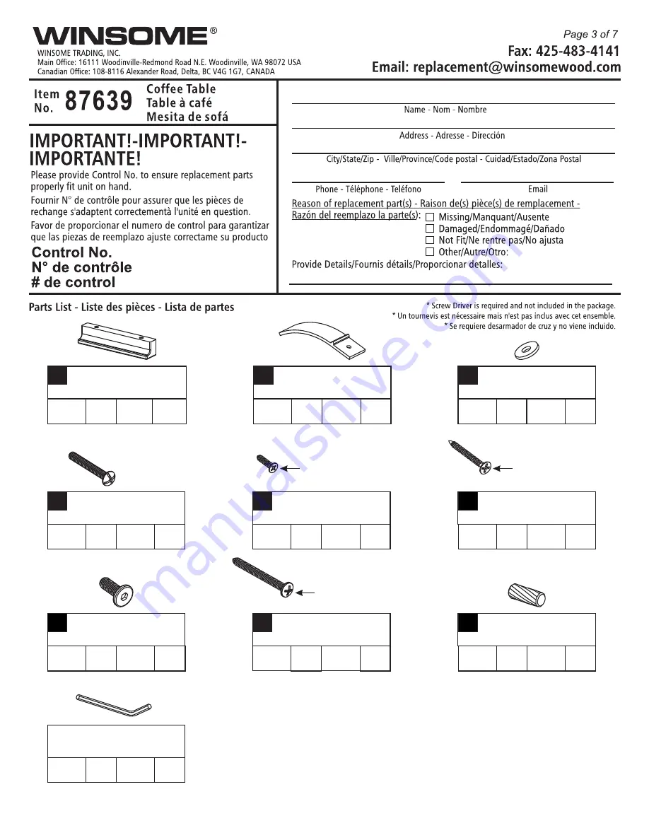 Winsome 87639 Quick Start Manual Download Page 3