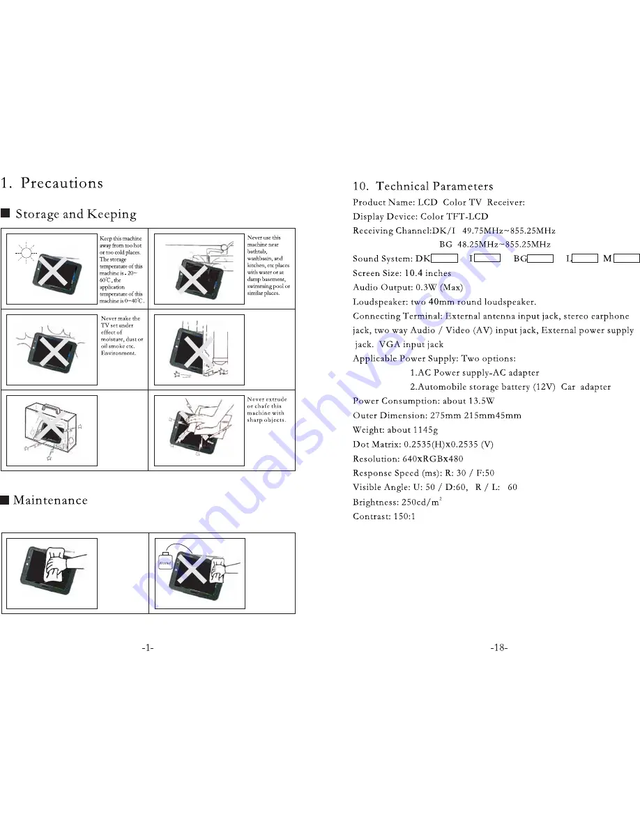 Wintal TFT10B Operation Instructions Manual Download Page 3