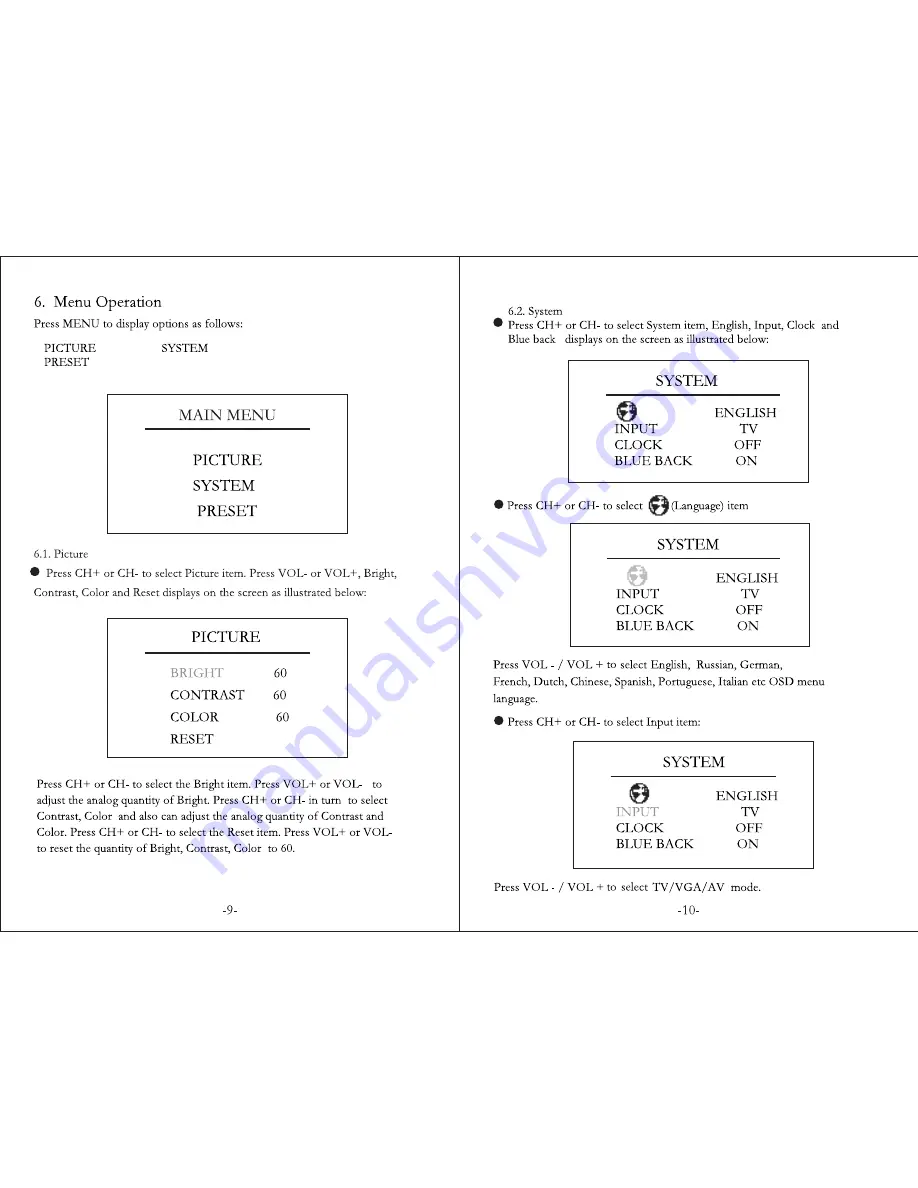 Wintal TFT10B Operation Instructions Manual Download Page 11