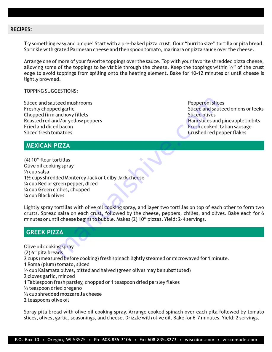 Wisco Industries 412-5-NCT User Manual      L Download Page 8