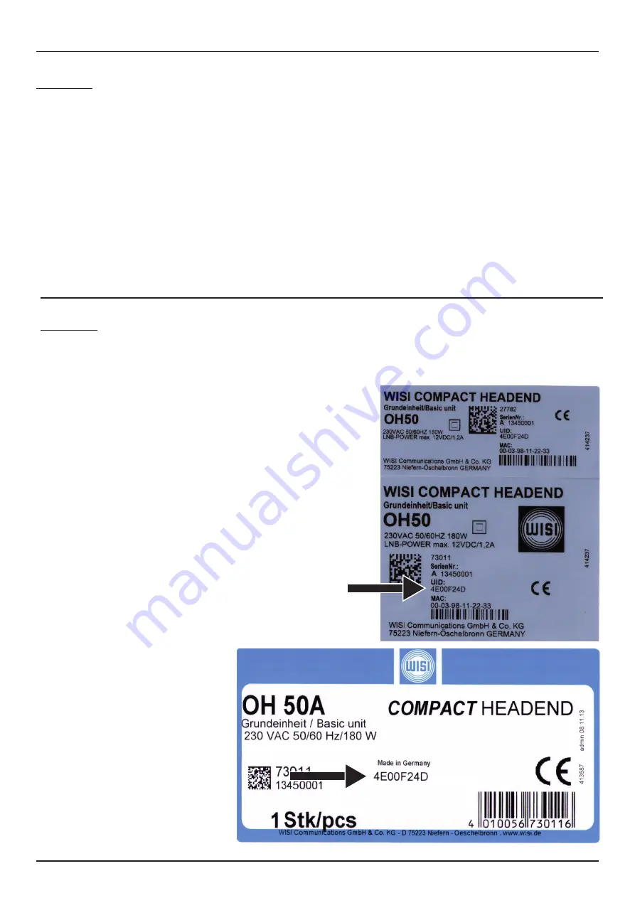 Wisi OH 50 A Operating Instructions Manual Download Page 9