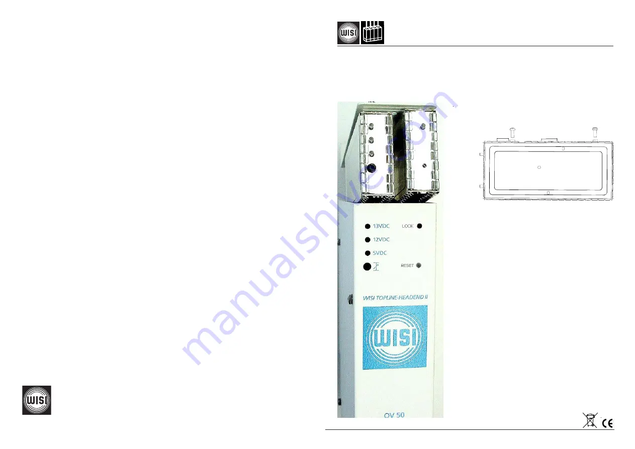 Wisi TOPLINE HEADEND OV 51S Mounting Instructions Download Page 1