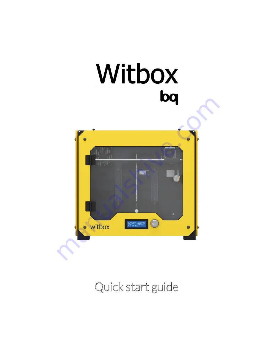 witbox bq Quick Start Manual Download Page 1