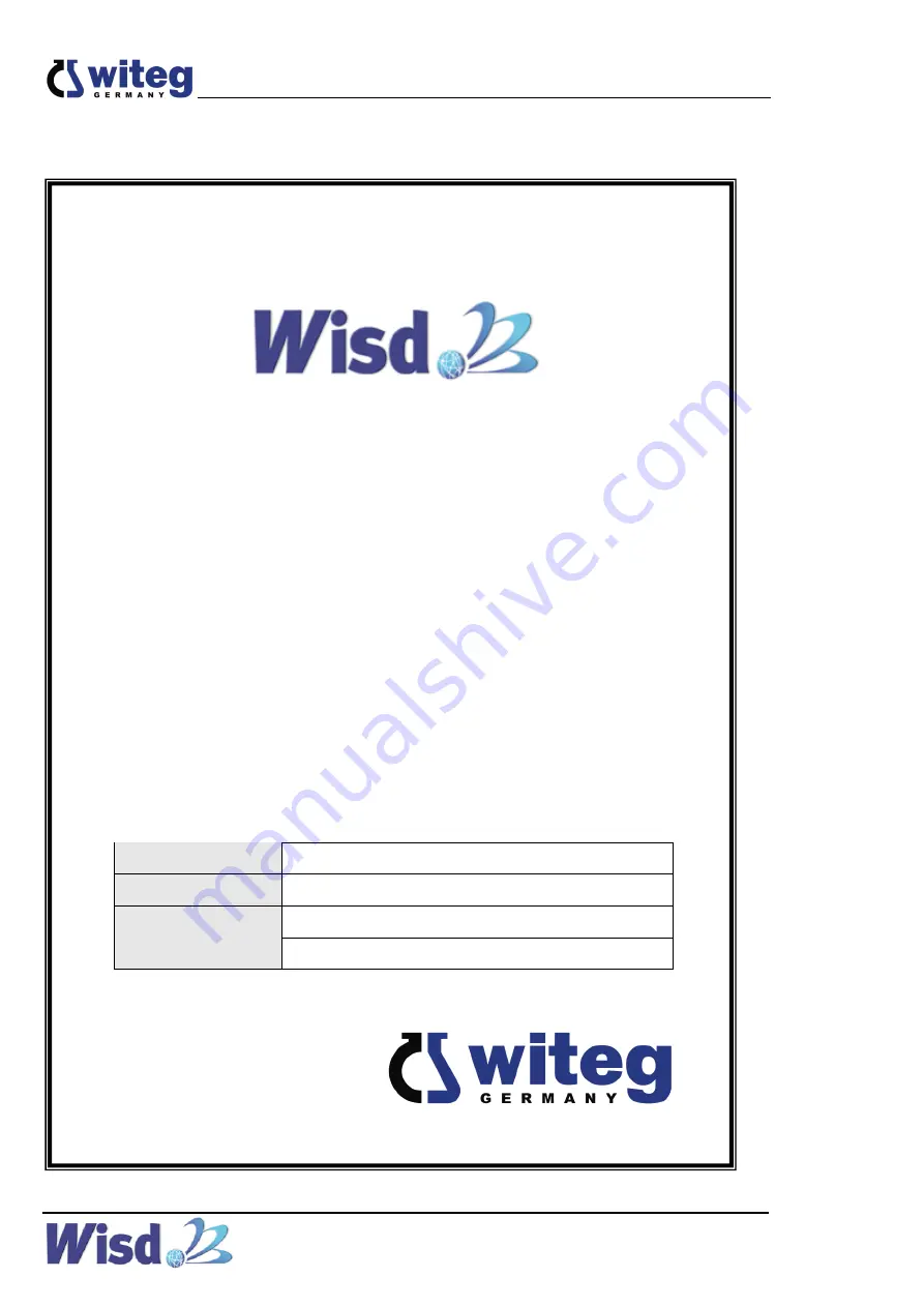 Witeg Wisd WCL Series Operating Manual Download Page 14