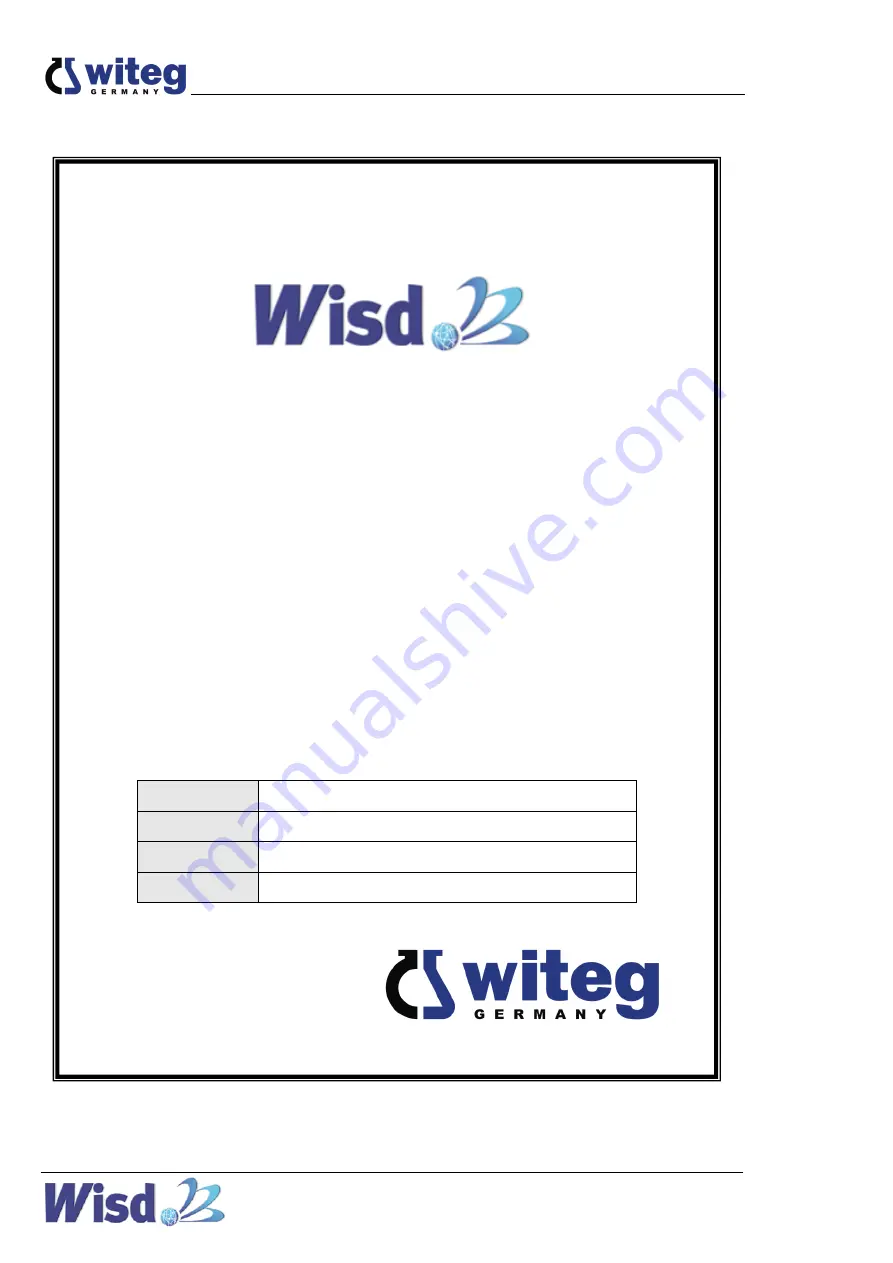 Witeg Wisd WCL Series Operating Manual Download Page 26