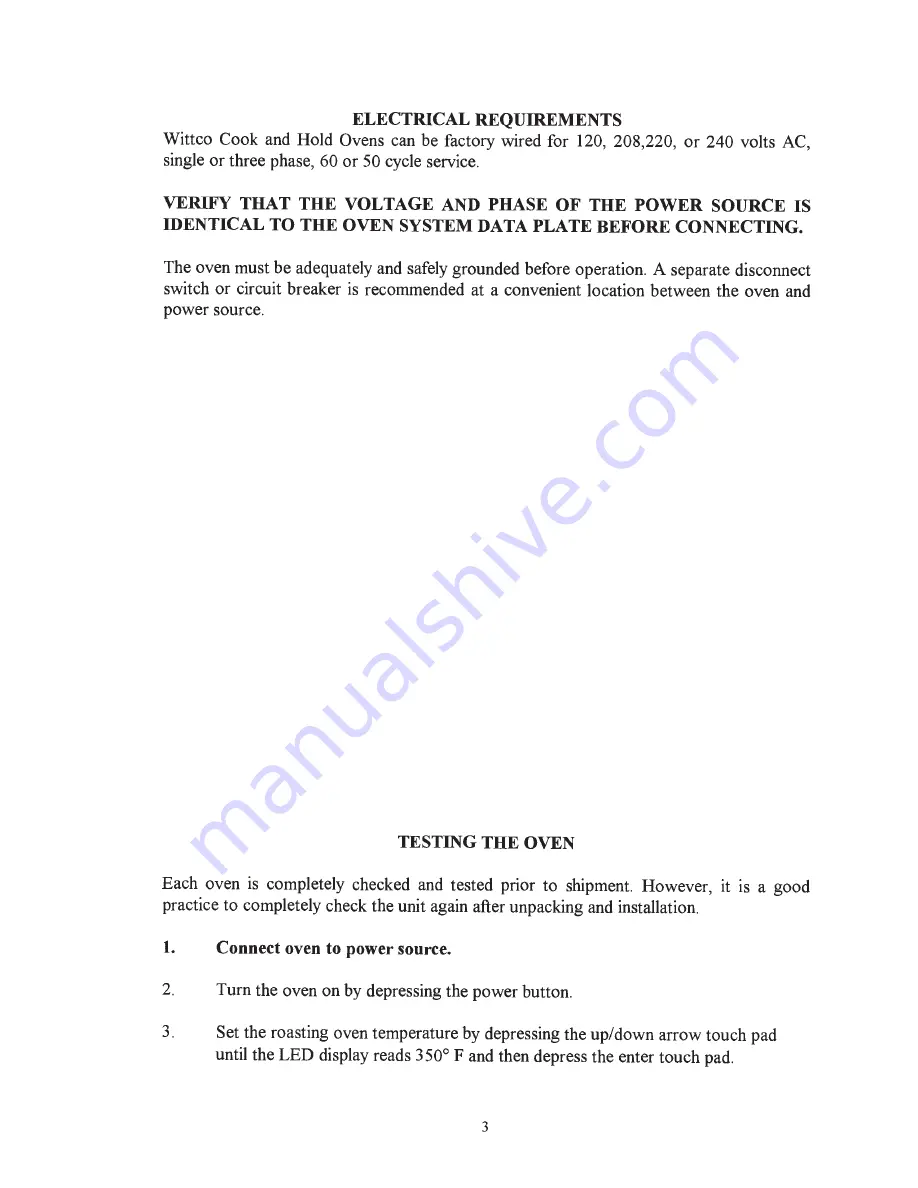 Wittco TOUCHMASTER I Operation & Maintenance Manual Download Page 7