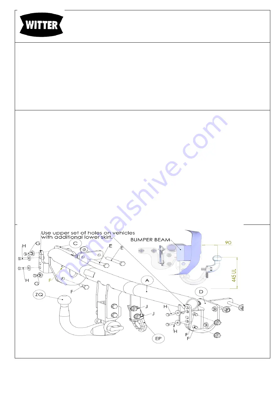 Witter CL114BU Fitting Instructions Download Page 1