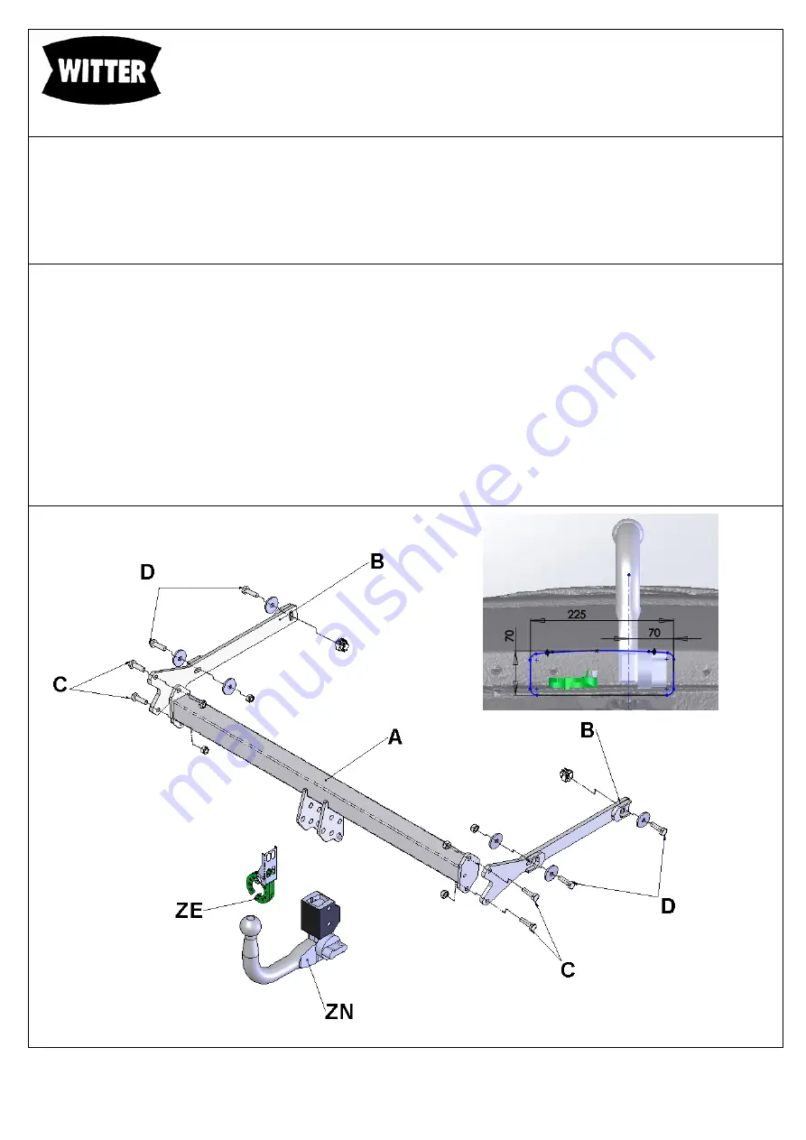 Witter MZ60U Fitting Instructions Download Page 1