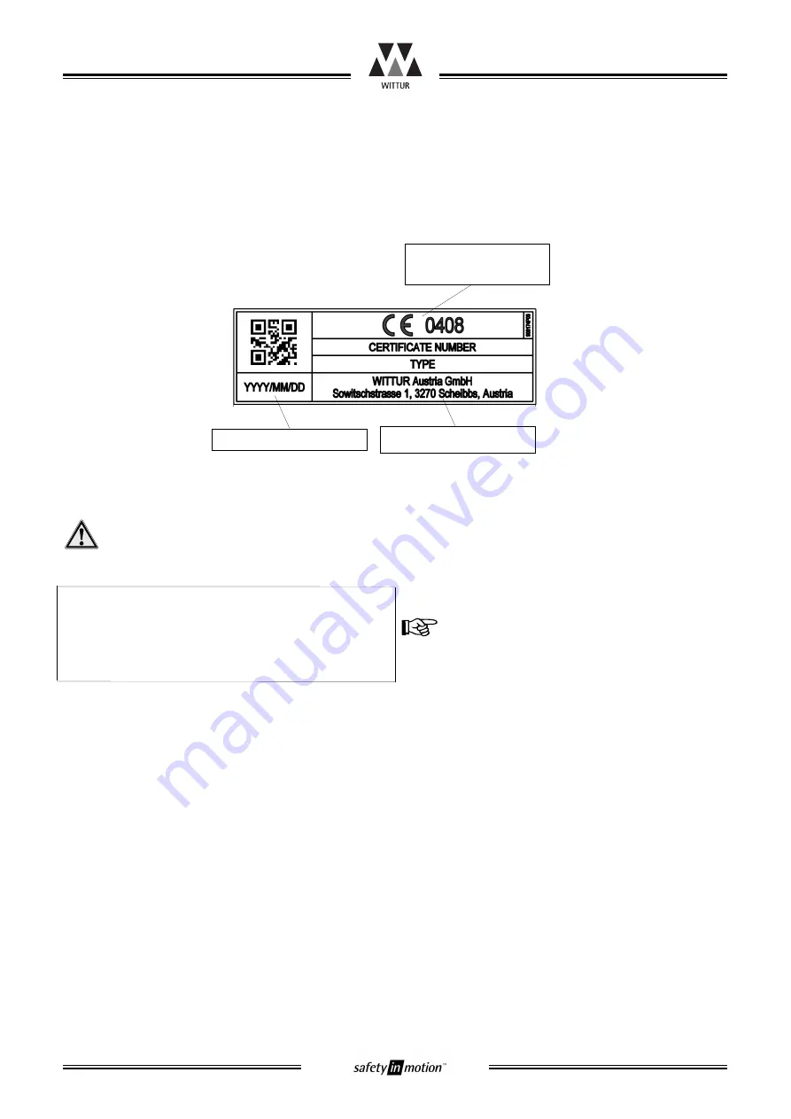 WITTUR EOS D 200mm Operating Instructions Manual Download Page 13