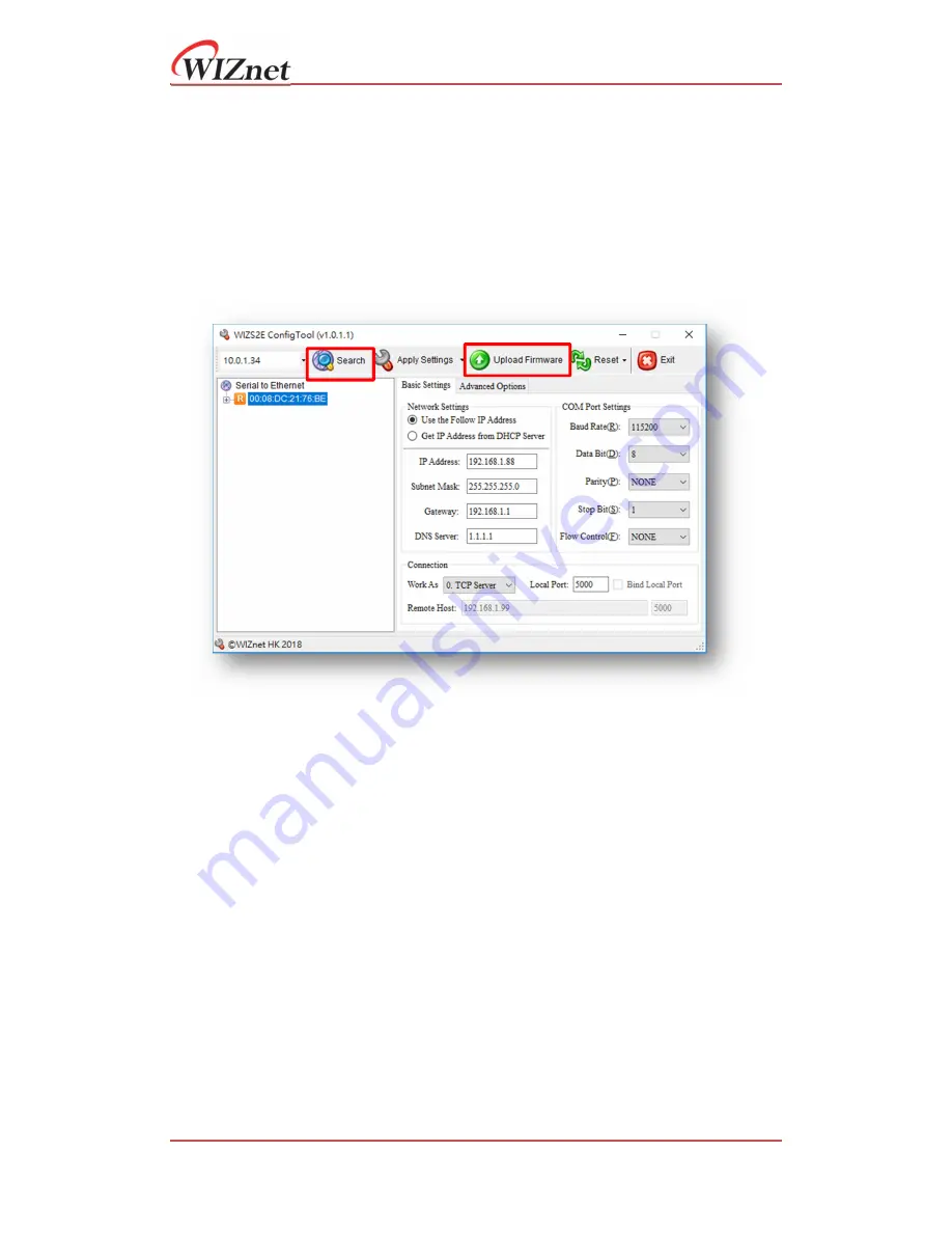 Wiznet W7500S2E Series User Manual Download Page 51