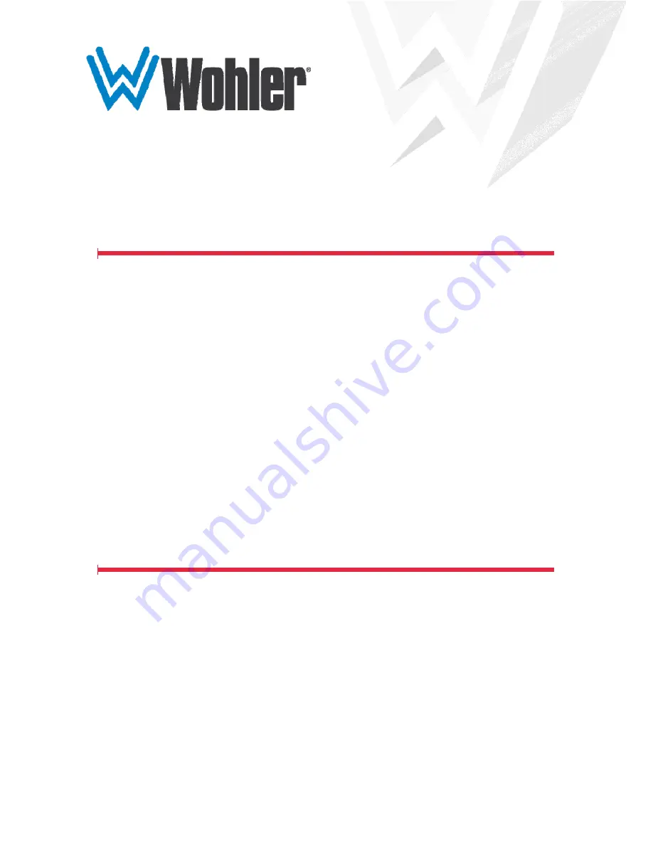 Wohler AMP1-16-M User Manual Download Page 1