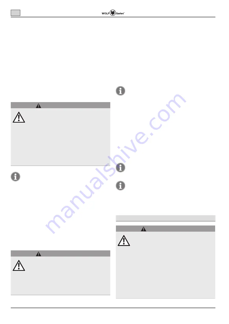 Wolf Garten Lycos 40 M Series Original Operating Instructions Download Page 32