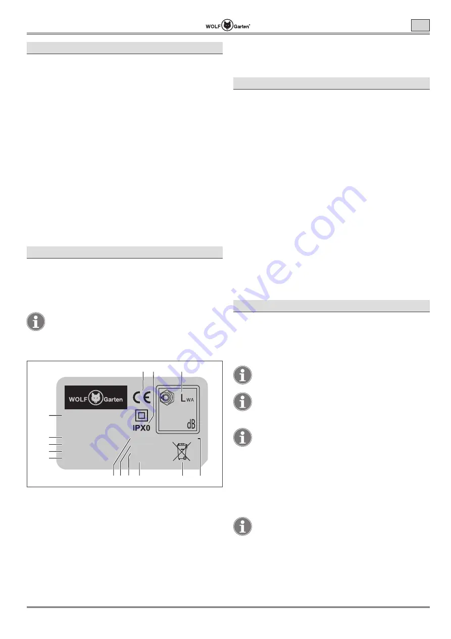 Wolf Garten Lycos 40 M Series Original Operating Instructions Download Page 57