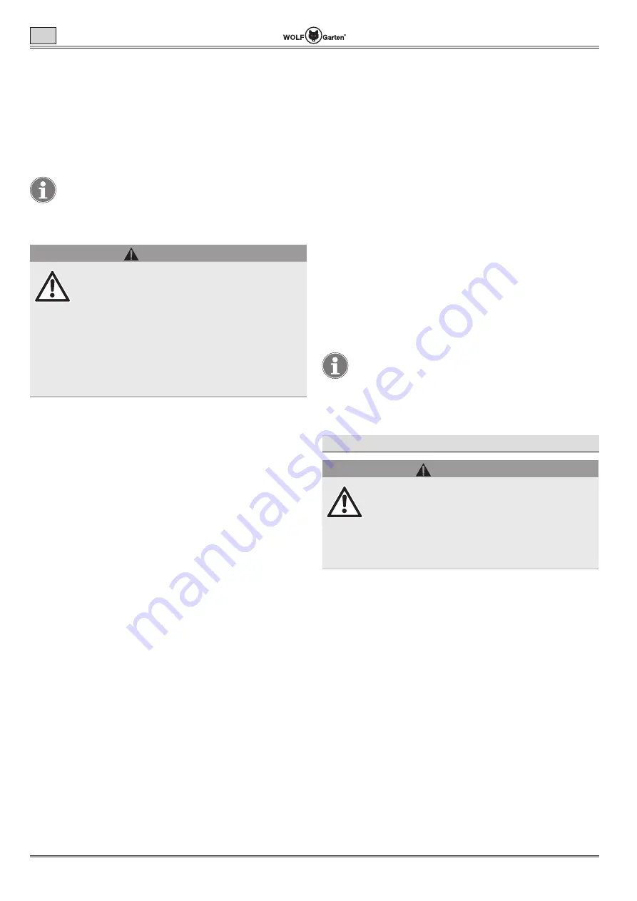 Wolf Garten Lycos 40 M Series Original Operating Instructions Download Page 58