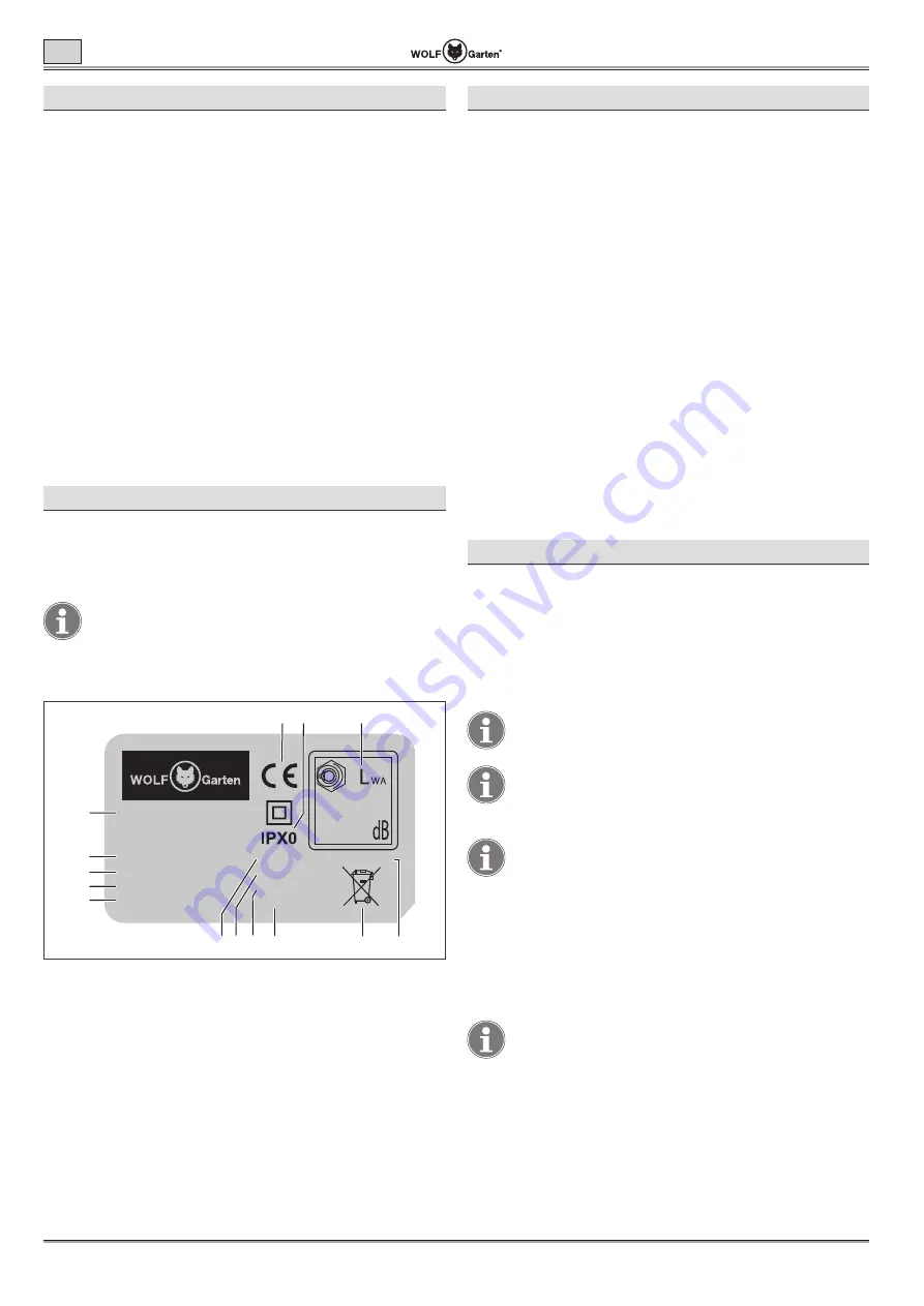 Wolf Garten Lycos 40 M Series Original Operating Instructions Download Page 66