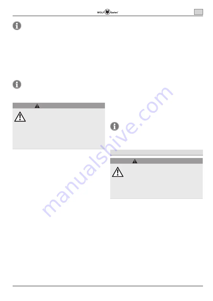 Wolf Garten Lycos 40 M Series Original Operating Instructions Download Page 121