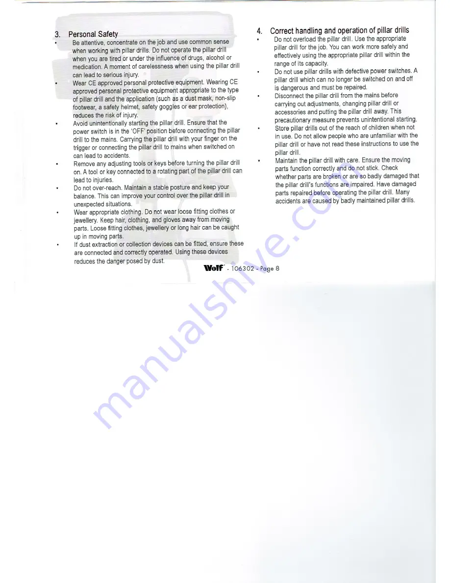 Wolf 106302 User Manual Download Page 8